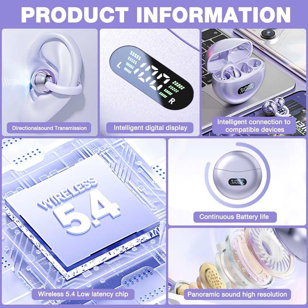 Наушники-переводчики, Bluetooth-наушники с открытым ухом, 144 языков с приложением, фото №3