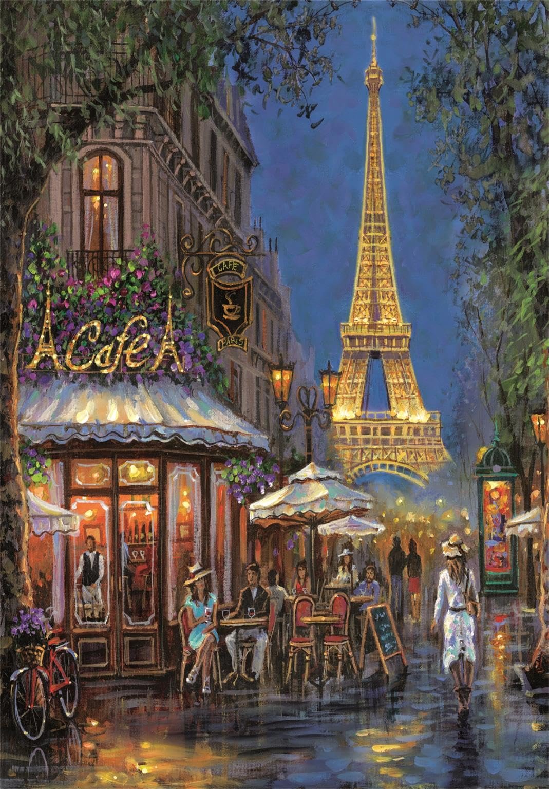 Пазл Clementoni Puzzle Collection Night at The Eiffel Café 500 Pieces 35577, фото №2