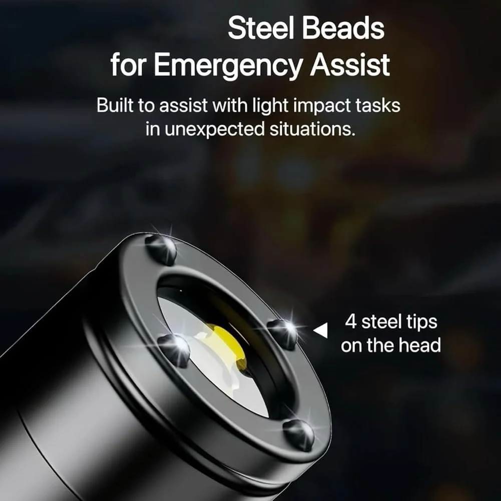 Перезаряджуваний Магнітний Надзвичайно Яскравий Тактичний Ліхтарик Срібний (2 шт), фото №4 Перезаряджуваний Магнітний Надзвичайно Яскравий Тактичний Ліхтарик Срібний (2 шт), фото №4