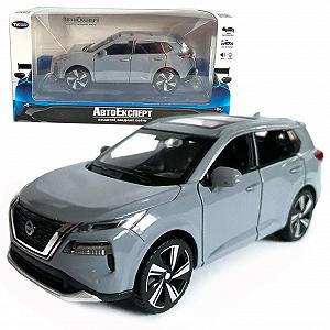 Игрушечная машинка металлическая Nissan X-Trail VC-Turbo 300 ниссан серая звук свет инерция откр двери - Фото 1