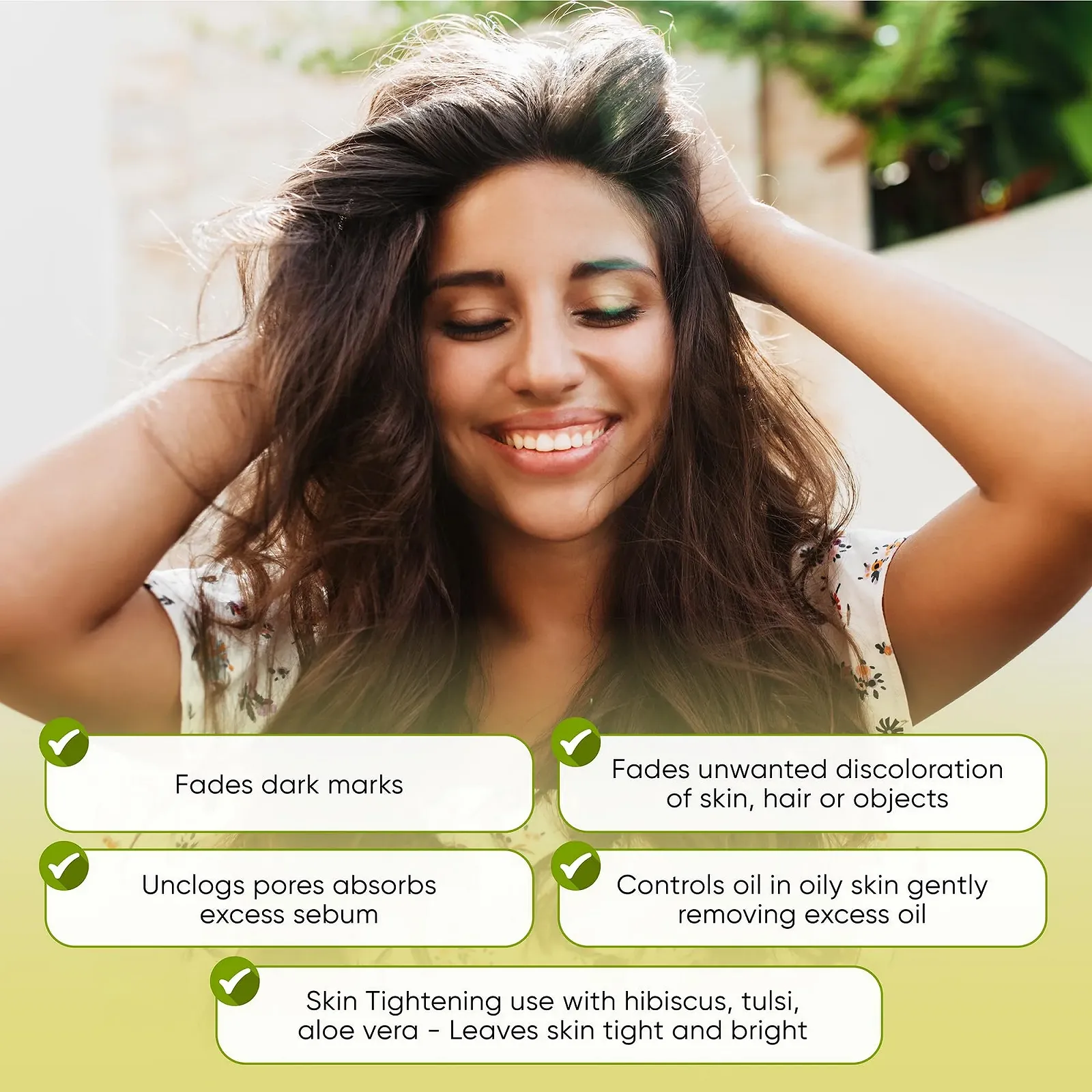 Глина для обличчя Davis Finest Organic Multani Mitti Indian Healing Clay, Fullers Earth 250г, фото №3