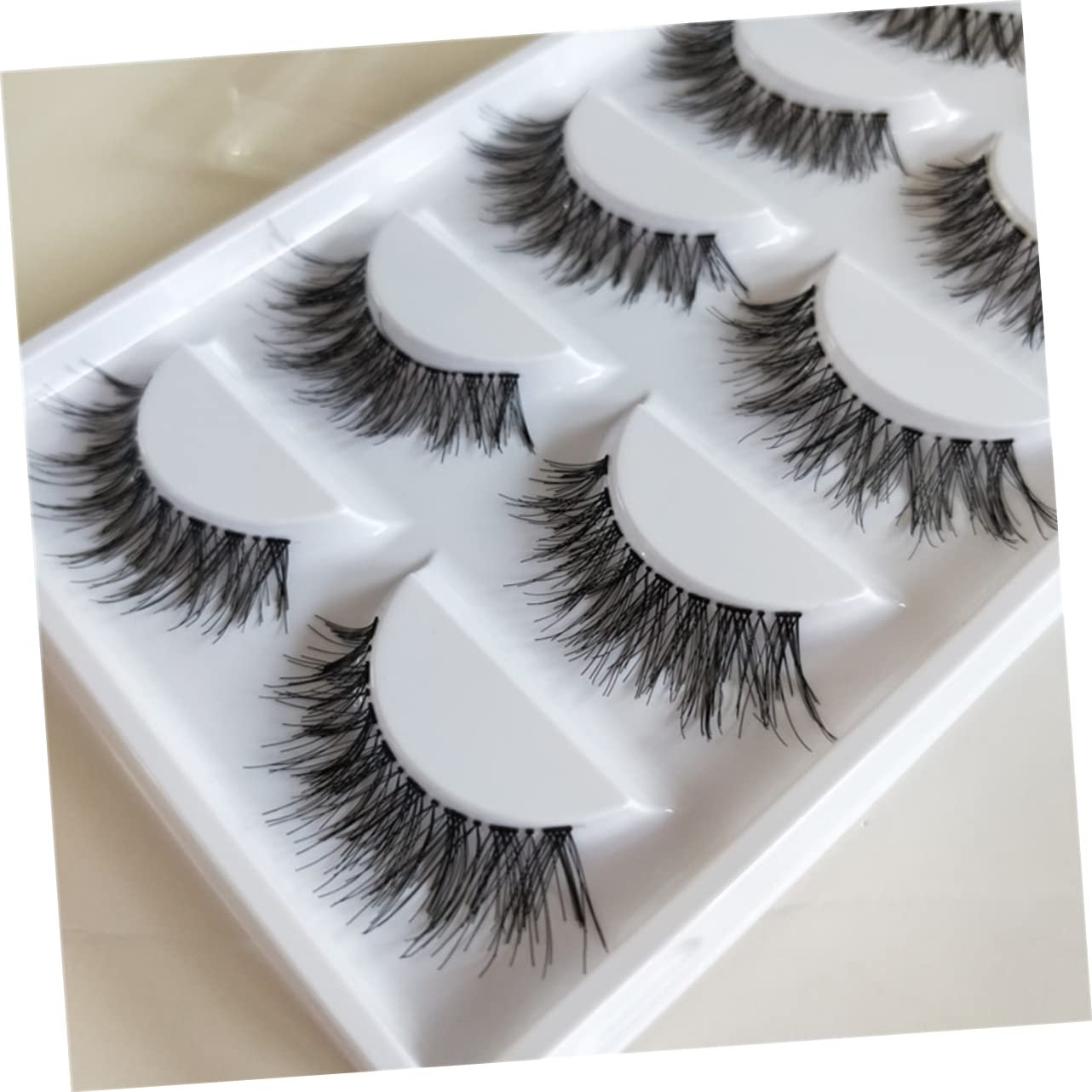 Довгі густі вії Angoily Dichte 15 пар прозорий стрижень подовжують 3D перехрещені, фото №2