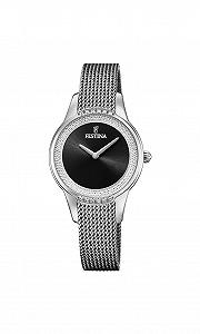 Женские Аналоговые Часы Festina F20494/3 Кварцевые Черный/Серебряный - Фото 1