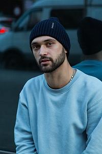 Шапка с подворотом Intruder Long синяя - Фото 1