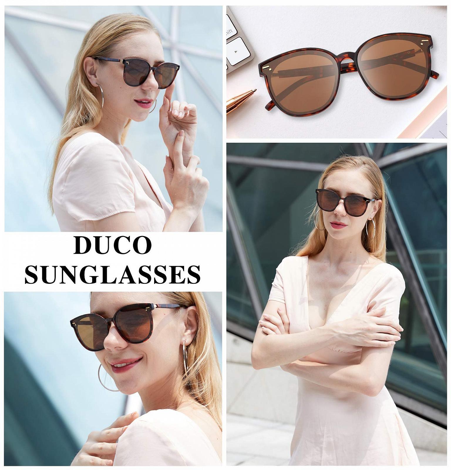 Сонцезахисні окуляри DUCO W017 Жіночі Поляризовані Вінтажні Великі Оверсайз Круглі, фото №6