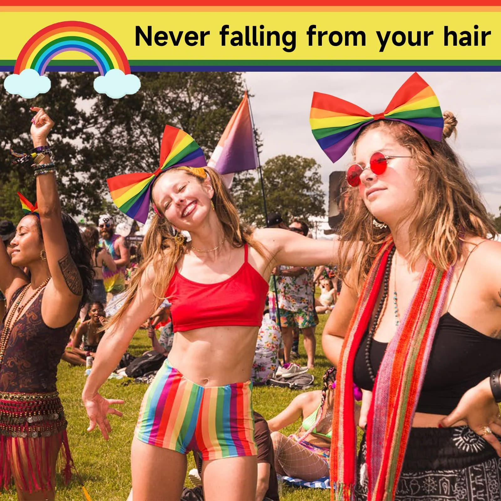 Обруч з бантом Rainbow Pride, фото №7 Обруч з бантом Rainbow Pride, фото №7