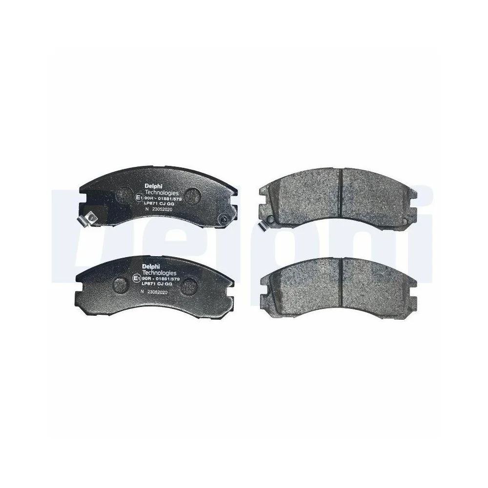 Комплект гальмівних колодок, дискові гальма DELPHI LP871 для CITROËN MITSUBISHI PEUGEOT, фото №1 Комплект гальмівних колодок, дискові гальма DELPHI LP871 для CITROËN MITSUBISHI PEUGEOT, фото №1