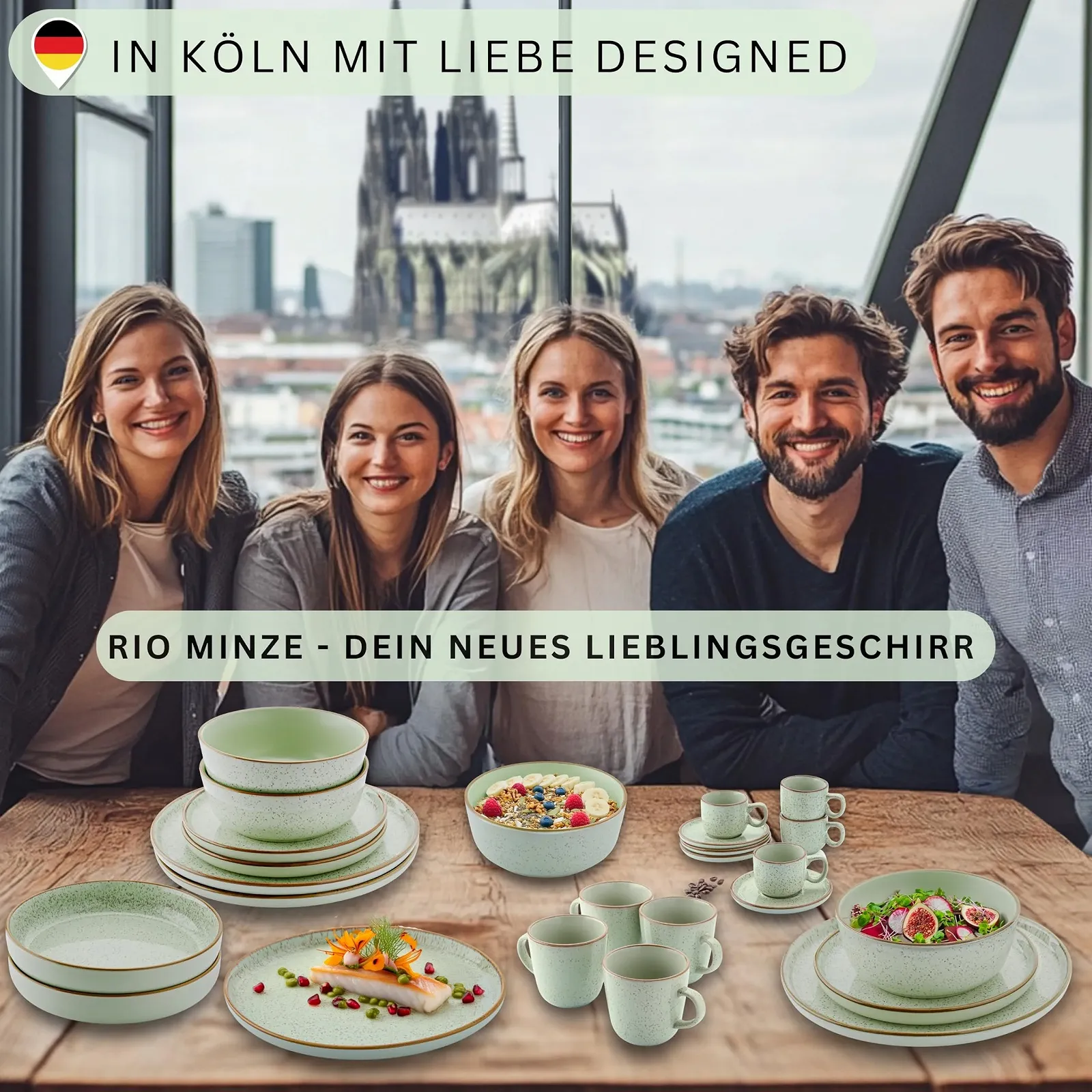 Миска Sanger Rio Mint из керамогранита, набор 6 штук, зеленый цвет (мята), 600 мл, фото №6 Миска Sanger Rio Mint из керамогранита, набор 6 штук, зеленый цвет (мята), 600 мл, фото №6