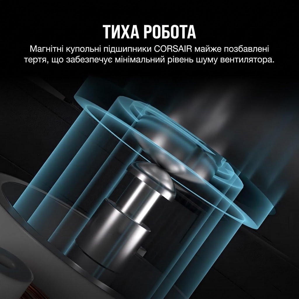 Комплект кулеров Corsair iCUE LINK LX120-R RGB 120mm PWM Reverse 3-Pack Белый, фото №6
