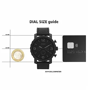 Мужские кварцевые часы Fossil Trend JR1354 с кожаным ремешком synthetic.ua - Фото 1