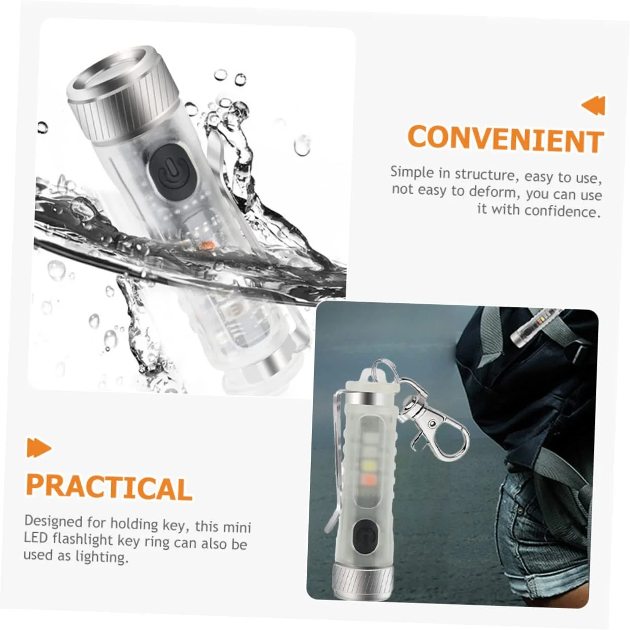 Брелок-фонарик Yardwe, 3 шт., фото №6