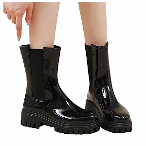 Чоботи Wellington Чоловічі Напіввисокі Дощові synthetic.ua - Фото 1