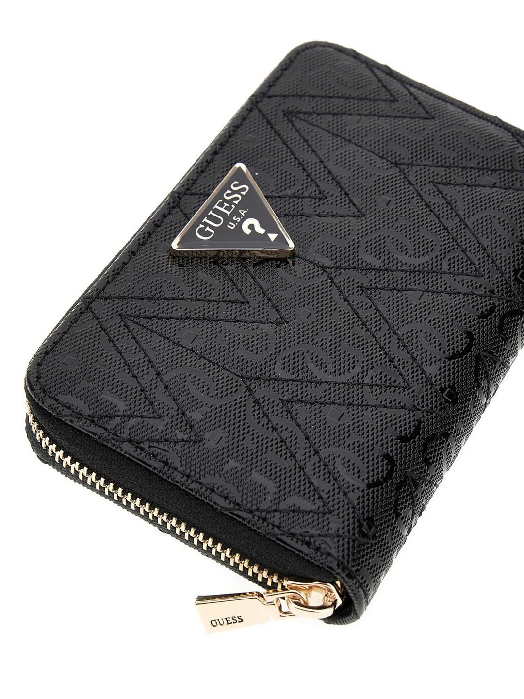 Гаманець GUESS Adelard SLG Small Zip Around Black A25GU25 GG9502140, чорний, фото №3