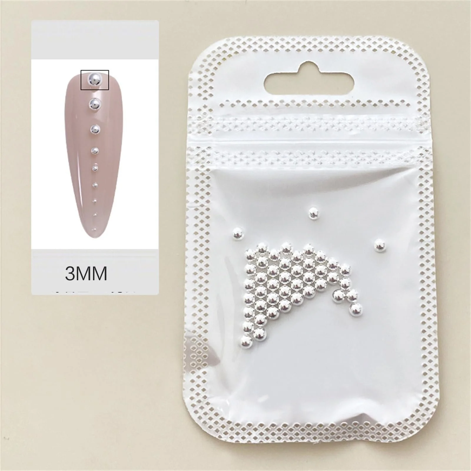 Разнокалиберные бусины для ногтей Икра для украшения ногтей Металлические шарики Золотые Серебряные заклепки для ногтей, фото №3 Разнокалиберные бусины для ногтей Икра для украшения ногтей Металлические шарики Золотые Серебряные заклепки для ногтей, фото №3