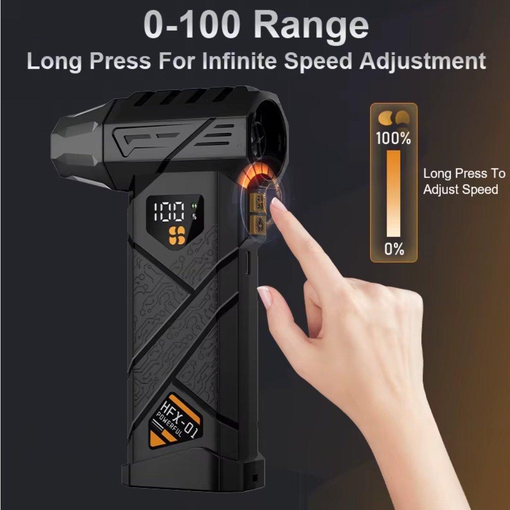 Портативний турбовентилятор Violent HFX-01 Turbo Jet Fan 680000 RPM Black, фото №12