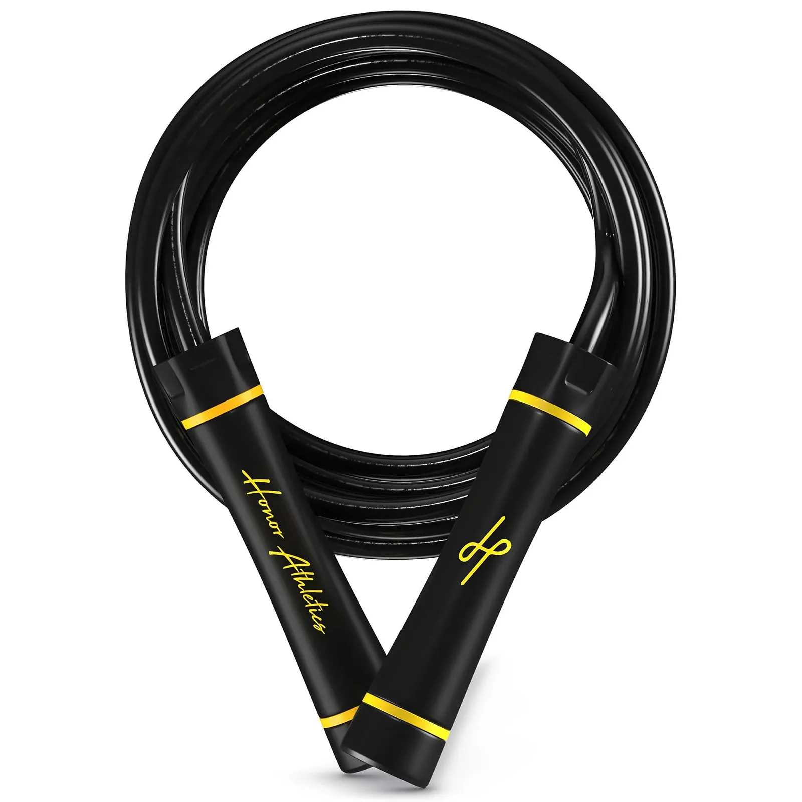 Скакалка Honor Athletics обтяжена PVC 0.5 кг 3 м з підшипниками, фото №1
