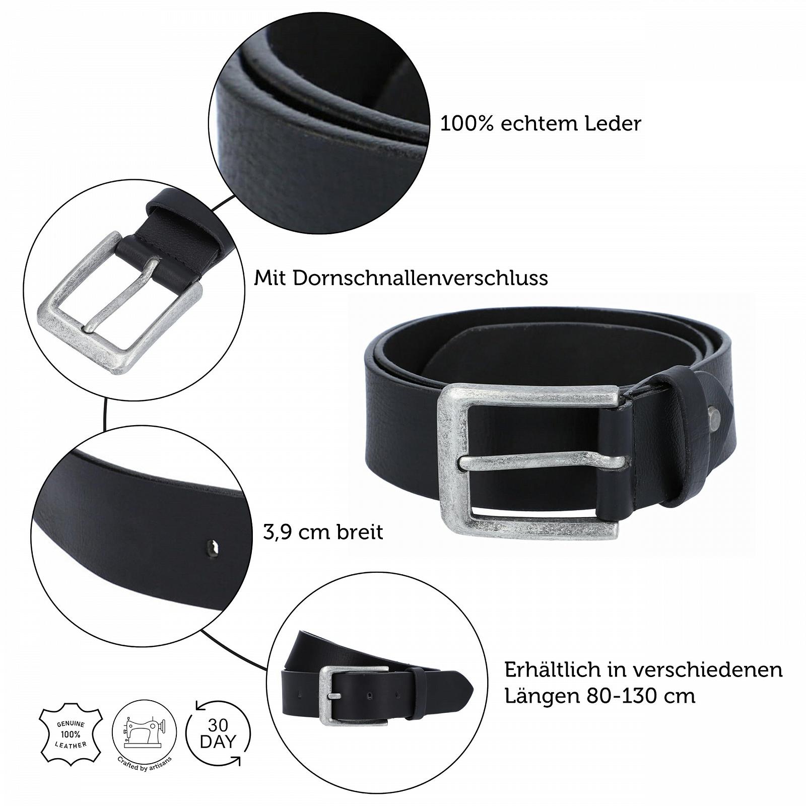 Ремень Gusti Leather Bente Черный 85, черный, фото №3
