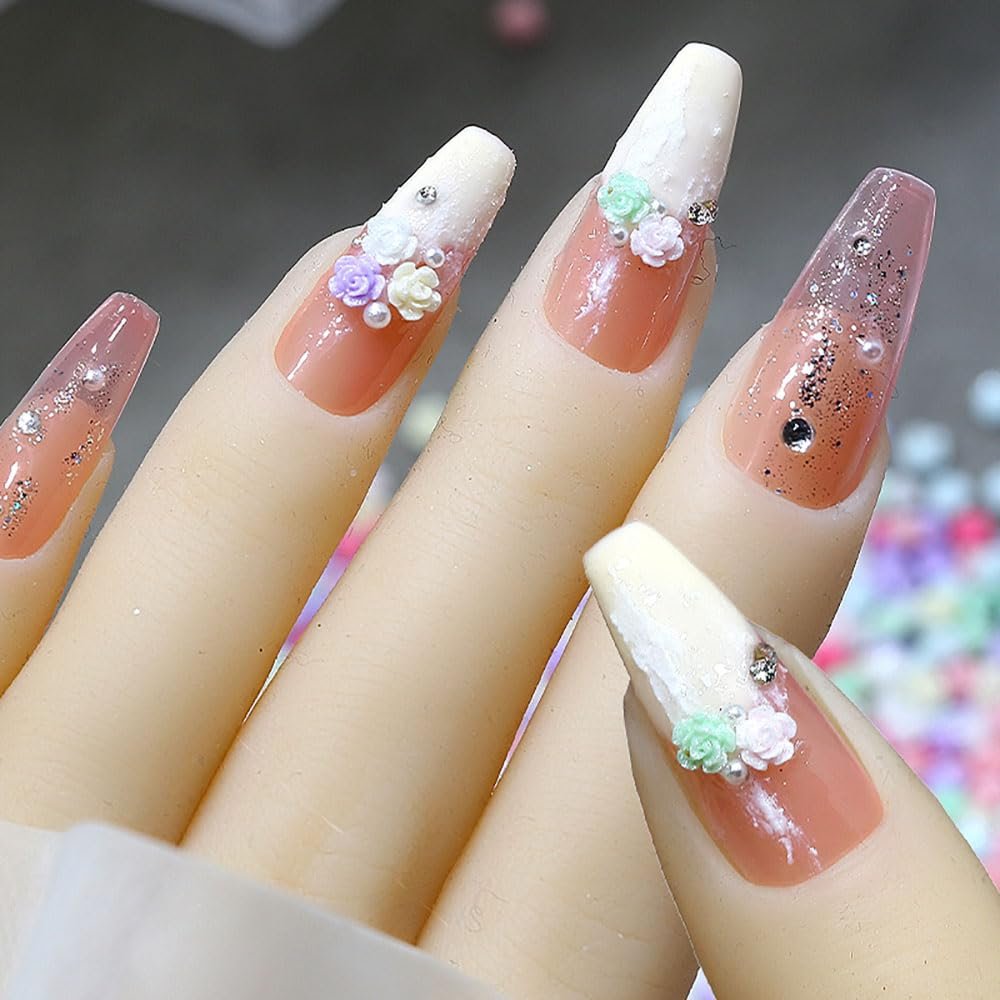 Квітка для дизайну нігтів 4 мм Різнокольорові (100 шт), фото №7