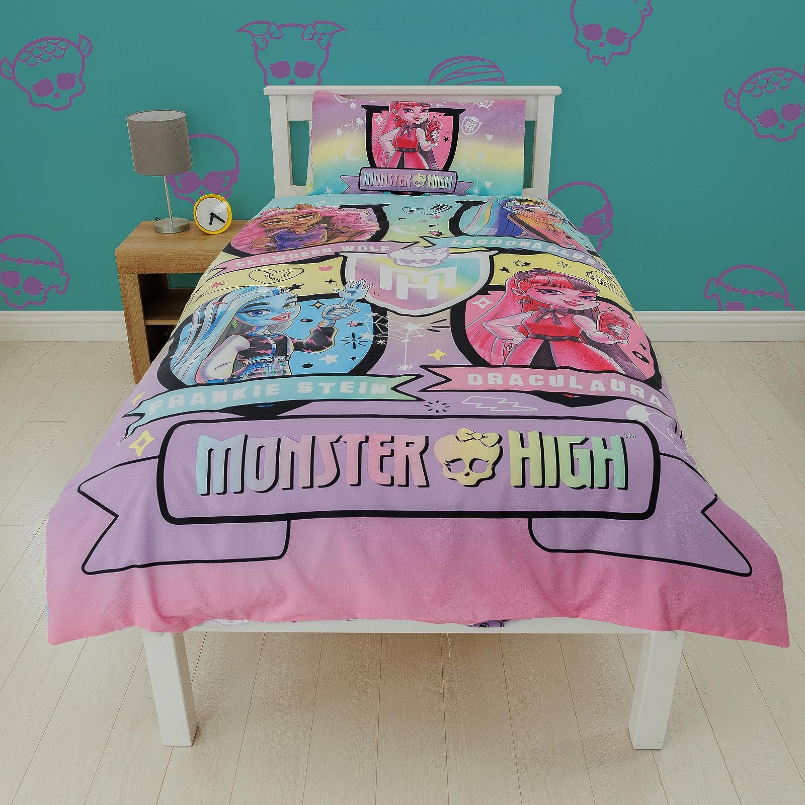 Комплект постільної білизни (підковдра та наволочка) Character World Monster High, одинарний, двосторонній, полікотон, фото №7