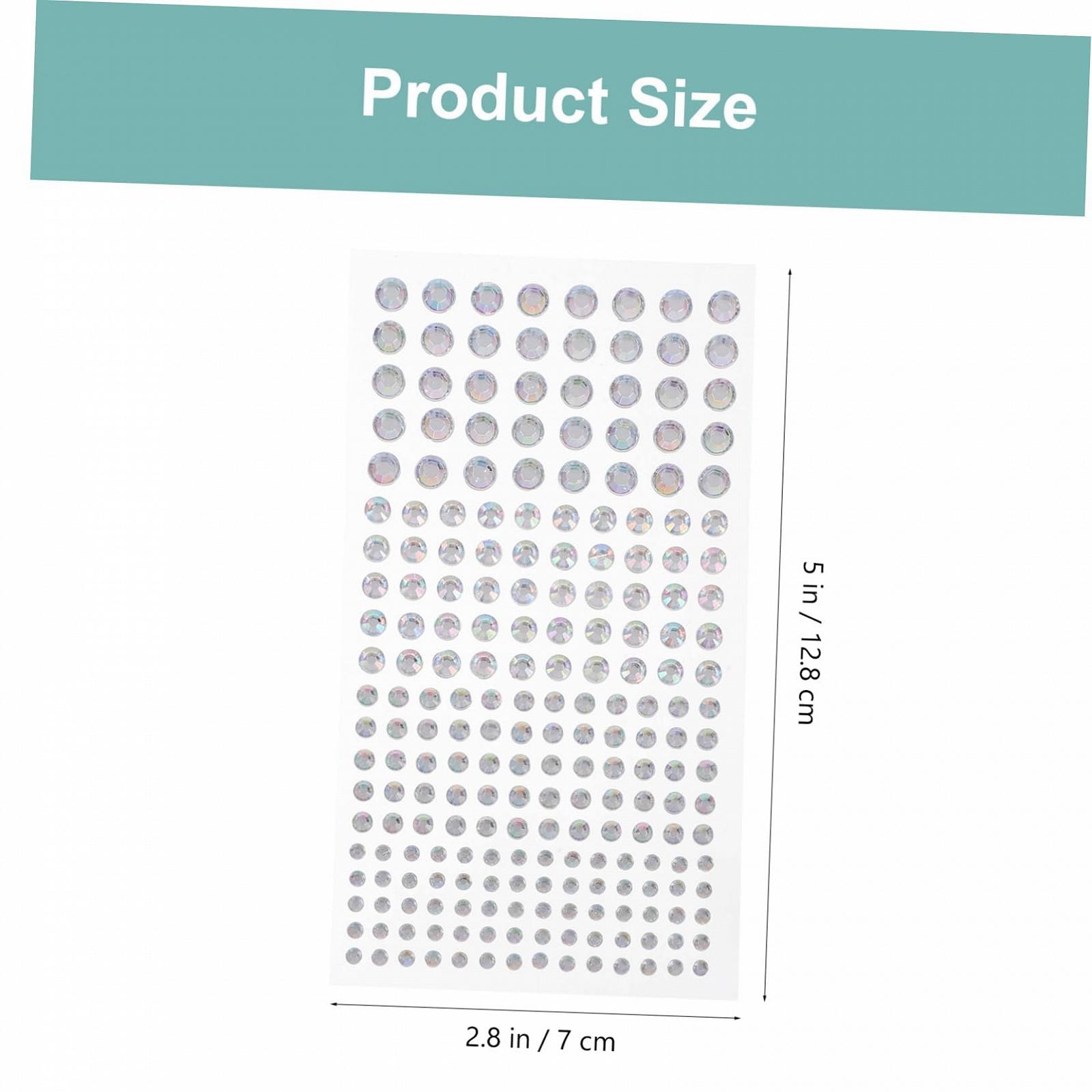 Наклейки зі стразами STOBOK 8 аркушів, фото №6