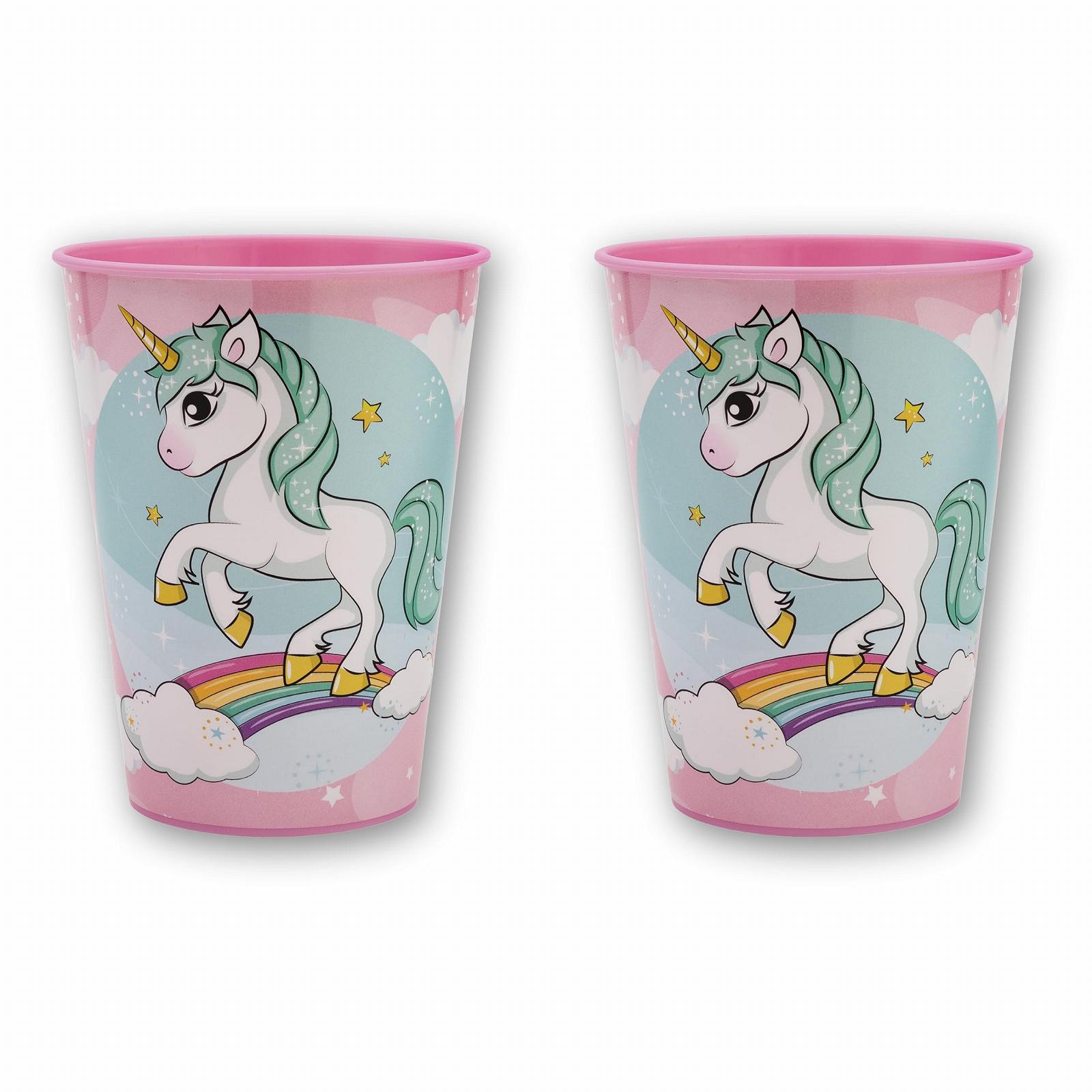 Дитяча чашка Набір 2 шт Unicorn Пластикові чашки без BPA 260 мл, фото №1