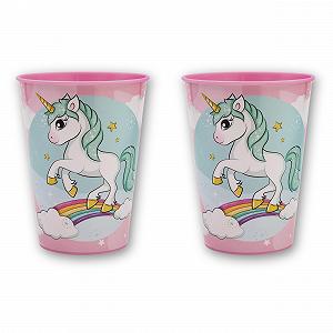 Дитяча чашка Набір 2 шт Unicorn Пластикові чашки без BPA 260 мл - Фото 1