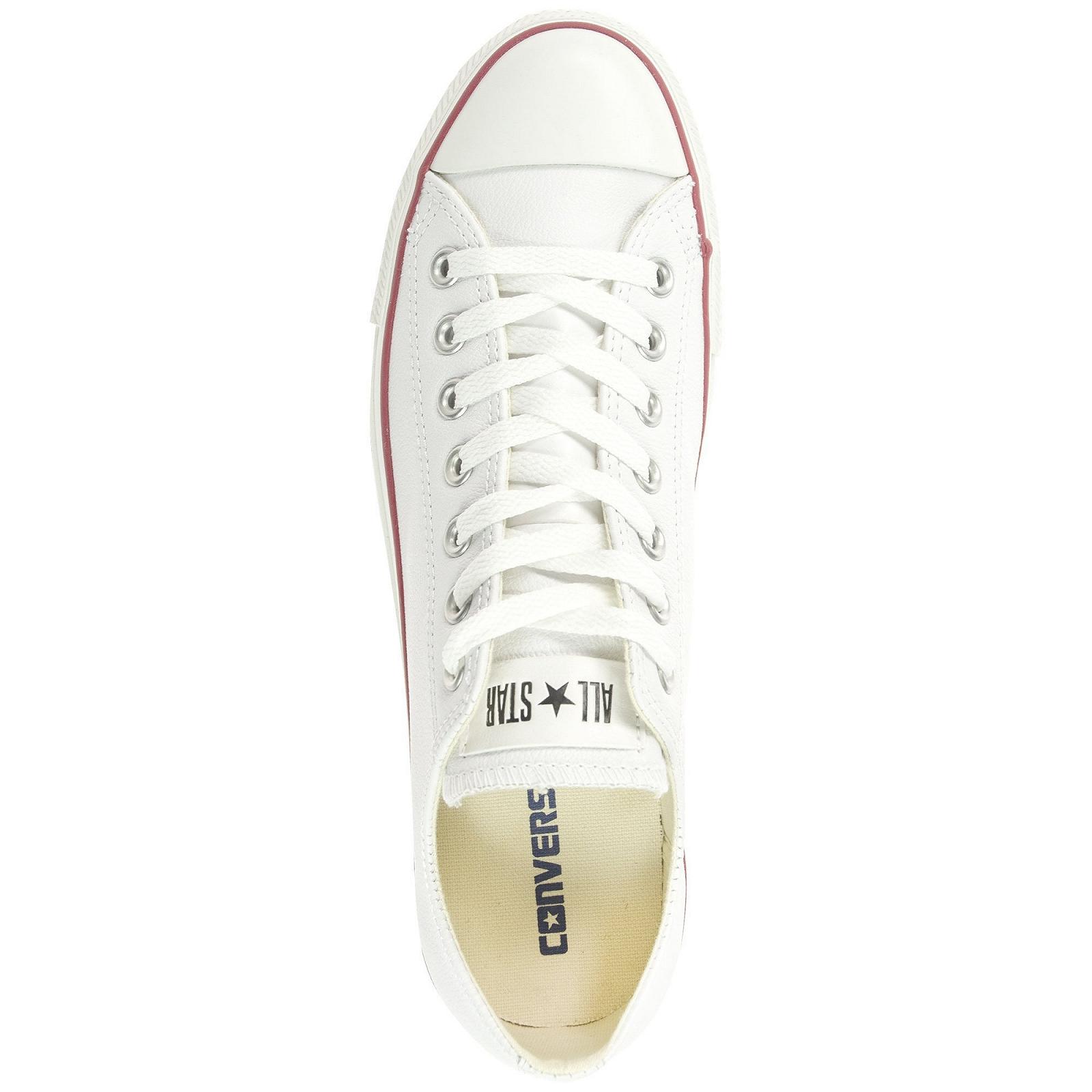 Кеди Converse Chuck Taylor All Star Шкіряні Низькі чоловічі Білі, фото №7