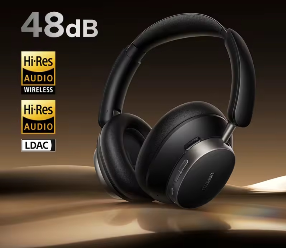 Наушники Ugreen Studio Pro Hi-Res LDAC ANC BT6.0 120h Multipoint Black, фото №2 Наушники Ugreen Studio Pro Hi-Res LDAC ANC BT6.0 120h Multipoint Black, фото №2