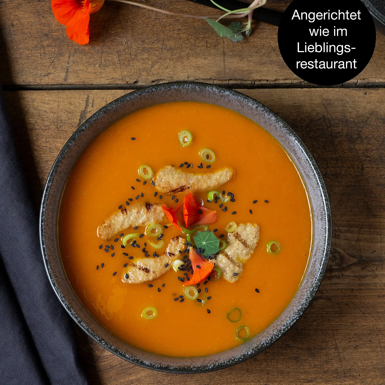 Тарелка для супа Moritz & Moritz VIDA Набор из 6 штук Антрацит для 6 человек, фарфоровая, фото №7