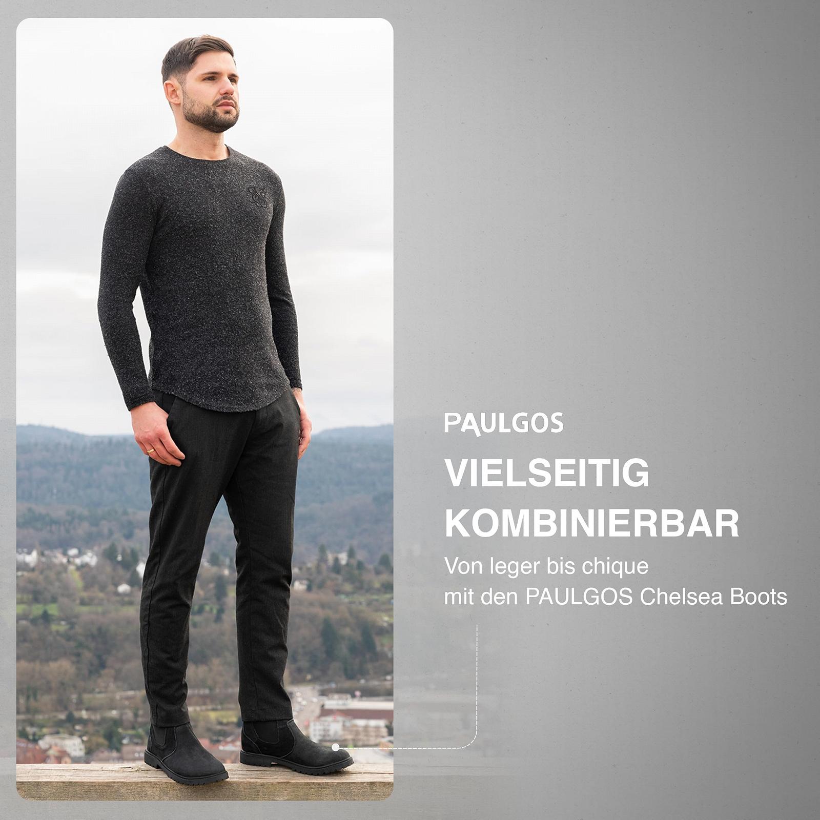 Челси PAULGOS Мужские ботинки Размер 39-47 в 3 цветах, фото №6