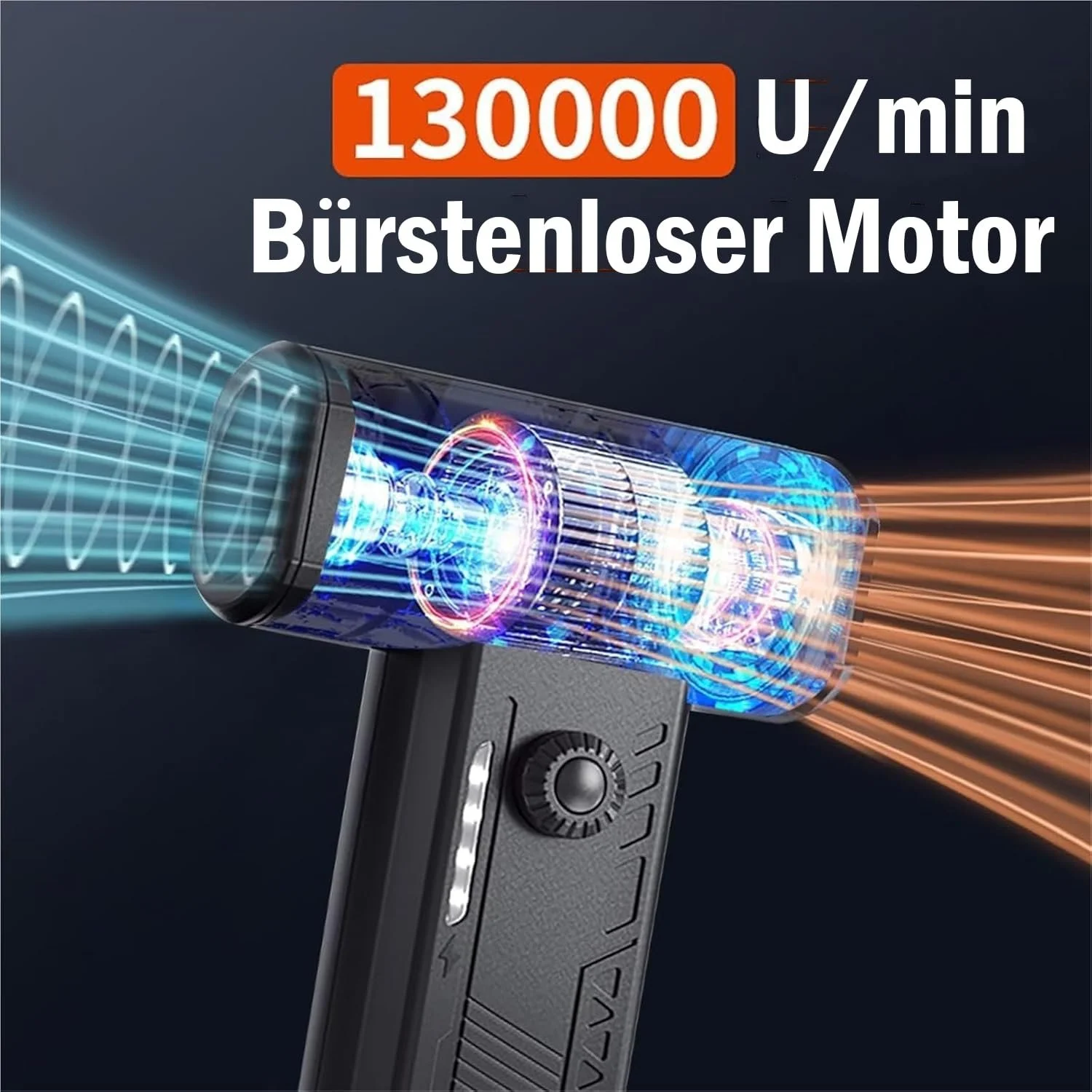 Електрична повітродувка Sadodo 130,000 RPM 4000 mAh + 10 щіток, фото №4 Електрична повітродувка Sadodo 130,000 RPM 4000 mAh + 10 щіток, фото №4