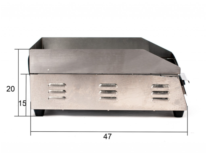 Електрична стовбура з нержавіючої сталі стовбура для барбекю плоська BOZONE, фото №2