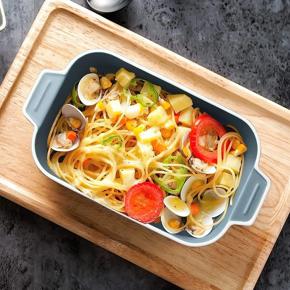 Форма для лазаньи керамическая прямоугольная с ручками 22 x 12 сантиметров Blue, фото №6