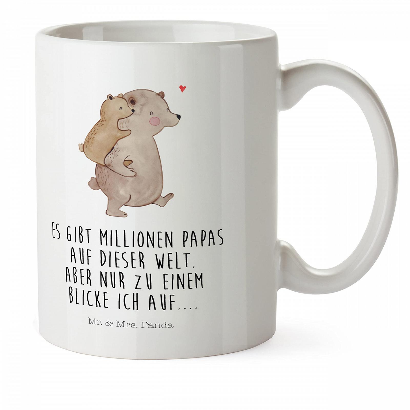 Дитяча Кружка Mr. & Mrs. Panda Ведмідь Тато Подарунок для Тата, Пластиковий Посуд, фото №1