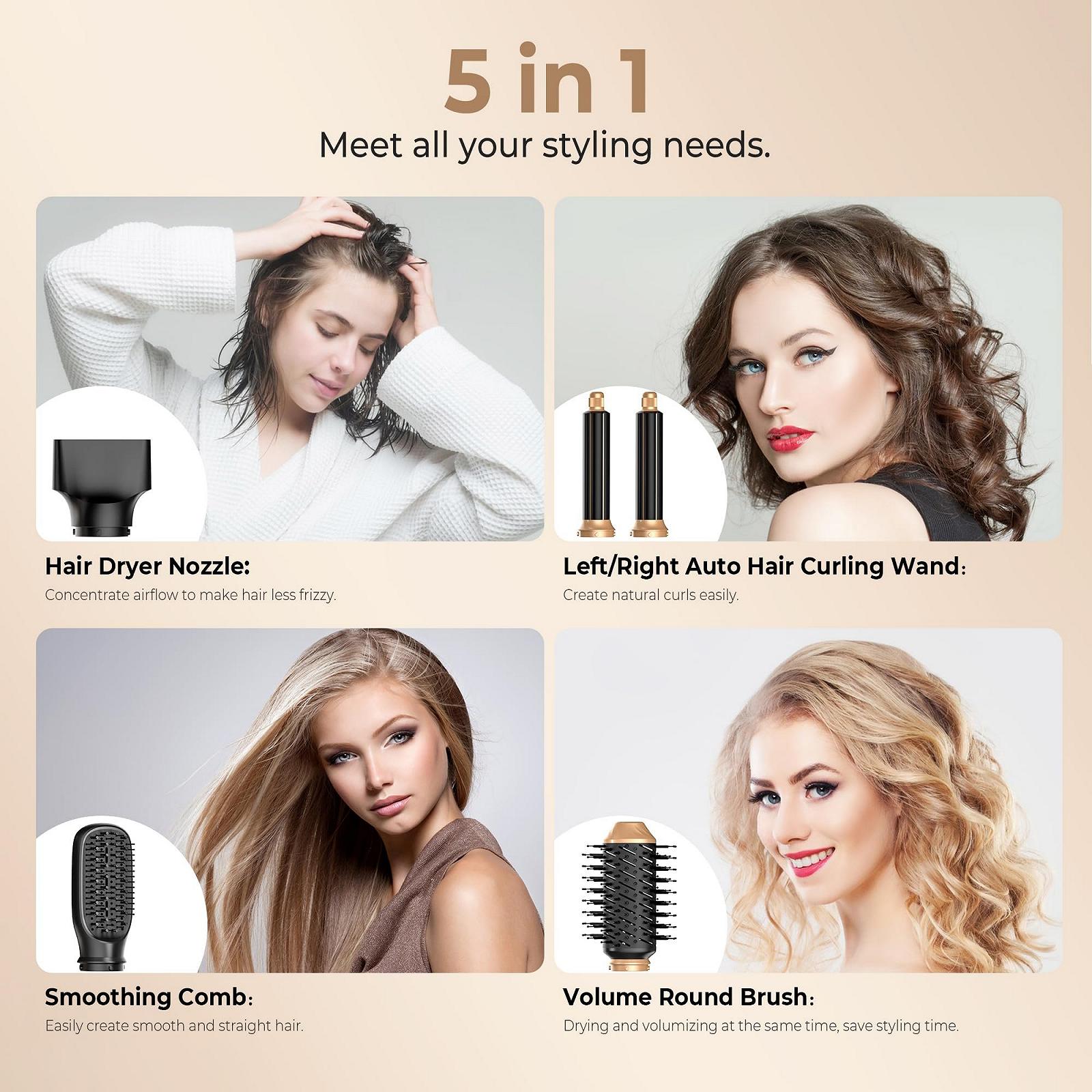 Мультистайлер UMIGA Airstyler 5-in-1 1000W 60000 RPM Black, фото №5 Мультистайлер UMIGA Airstyler 5-in-1 1000W 60000 RPM Black, фото №5