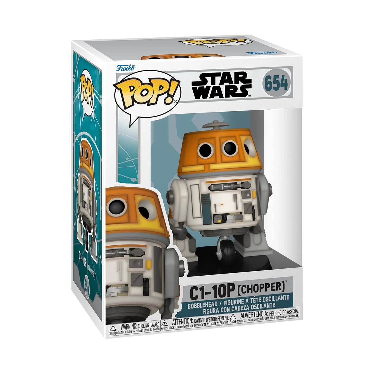 Виниловая коллекционная фигурка Funko POP! Star Wars: Ahsoka C1-10P (Chopper), фото №1