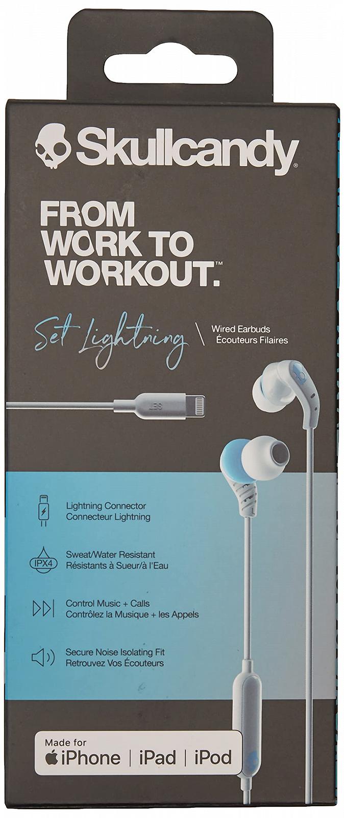 Наушники Skullcandy In-Ear Pack с микрофоном и USBC свет - Светло-серый/Синий, фото №3