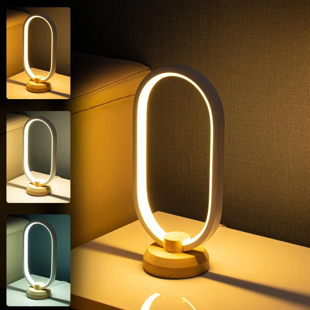 Настільна лампа Modern LED Oval 3000 K - 6000 K Dimmable White, фото №1