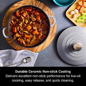 Кастрюля для запекания Morphy Richards 851253 из литого алюминия 24 см Grey synthetic.ua - Фото 1