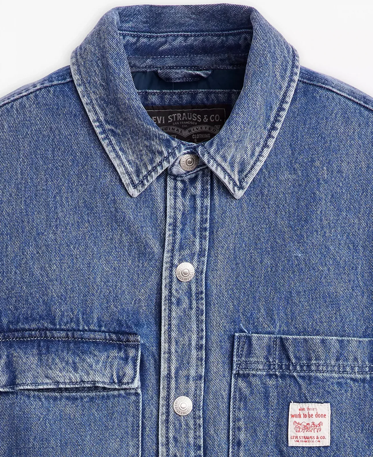 Чоловіча джинсова сорочка  Levis - Telegraph Overshirt Get Involved T Ow - XS, фото №4