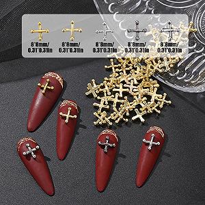 Хрестики Набір 100 шт, Золото Срібло, 3D блискучі камені synthetic.ua - Фото 1