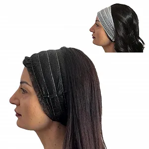 Одноразові пов'язки для волосся TNT (200 штук) Чорний - Фото 1