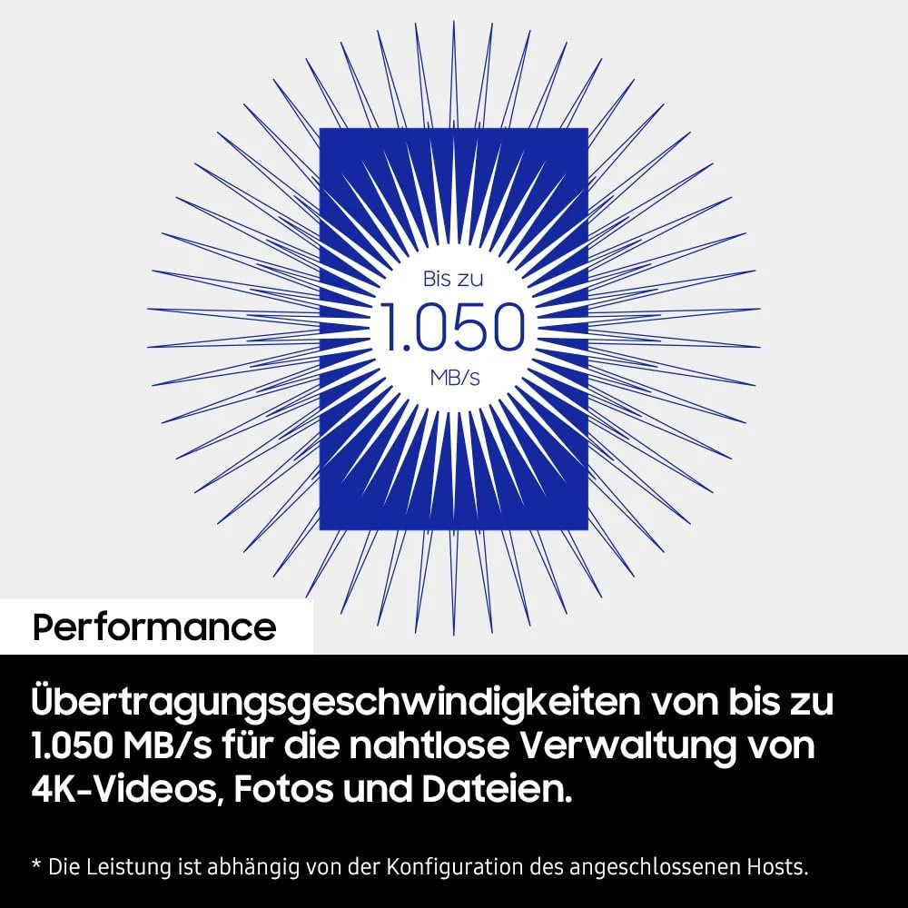 Портативний SSD Samsung T7 Resurrected MU-PD1T0G/WW 1 ТБ USB 3.2 Gen.2 Metallic Silver, фото №6