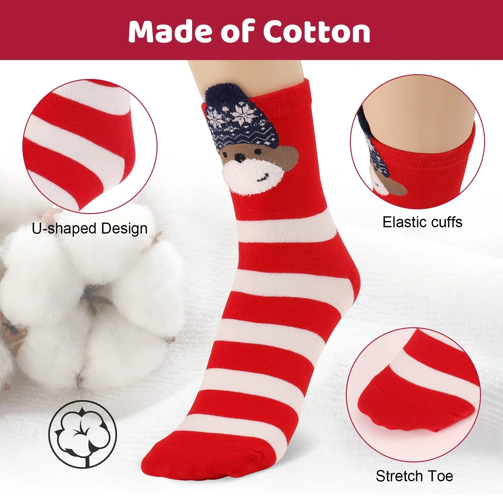 Різдвяні шкарпетки Diealles Shine, 4 пари, бавовняні, фото №4 Різдвяні шкарпетки Diealles Shine, 4 пари, бавовняні, фото №4