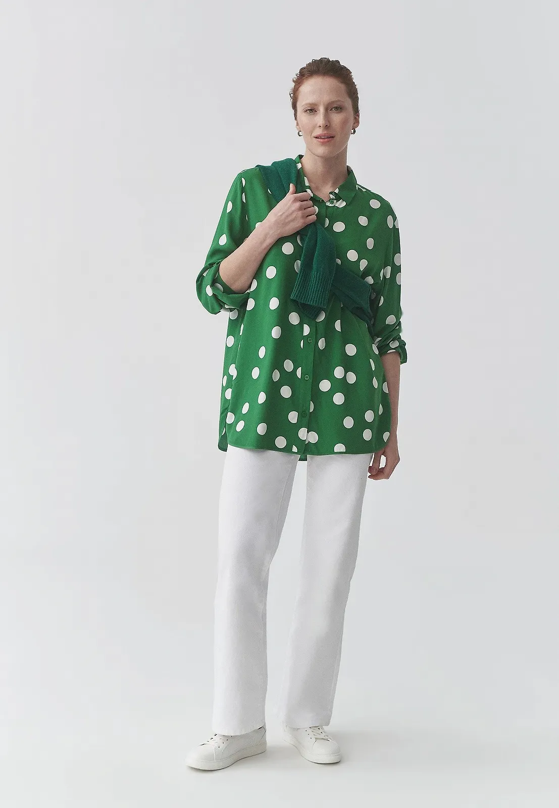 Женская рубашка MAVI PRINTED SHIRT Verdant Green Printed Dotes - S, фото №1 Женская рубашка MAVI PRINTED SHIRT Verdant Green Printed Dotes - S, фото №1