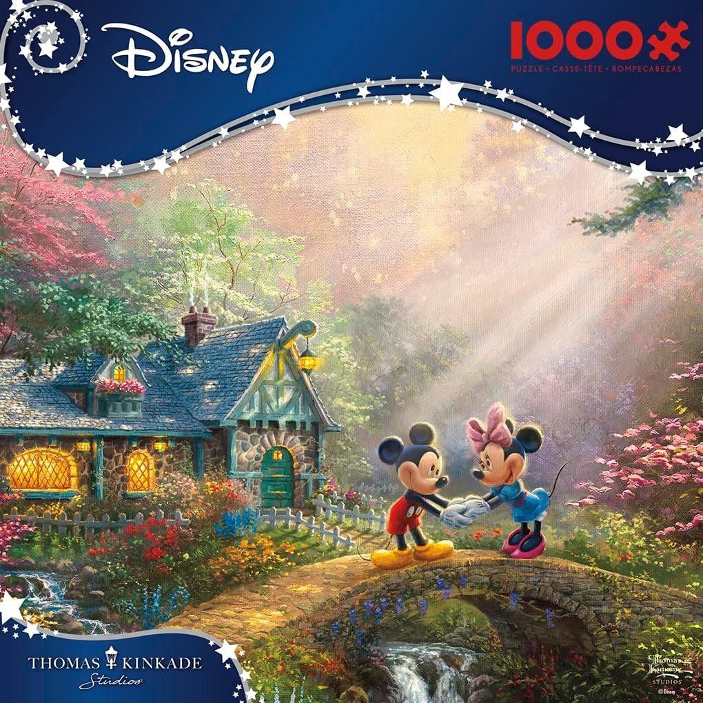 Пазл Ceaco Thomas Kinkade Disney Mickey & Minnie Sweetheart Bridge 1000 деталей, фото №2