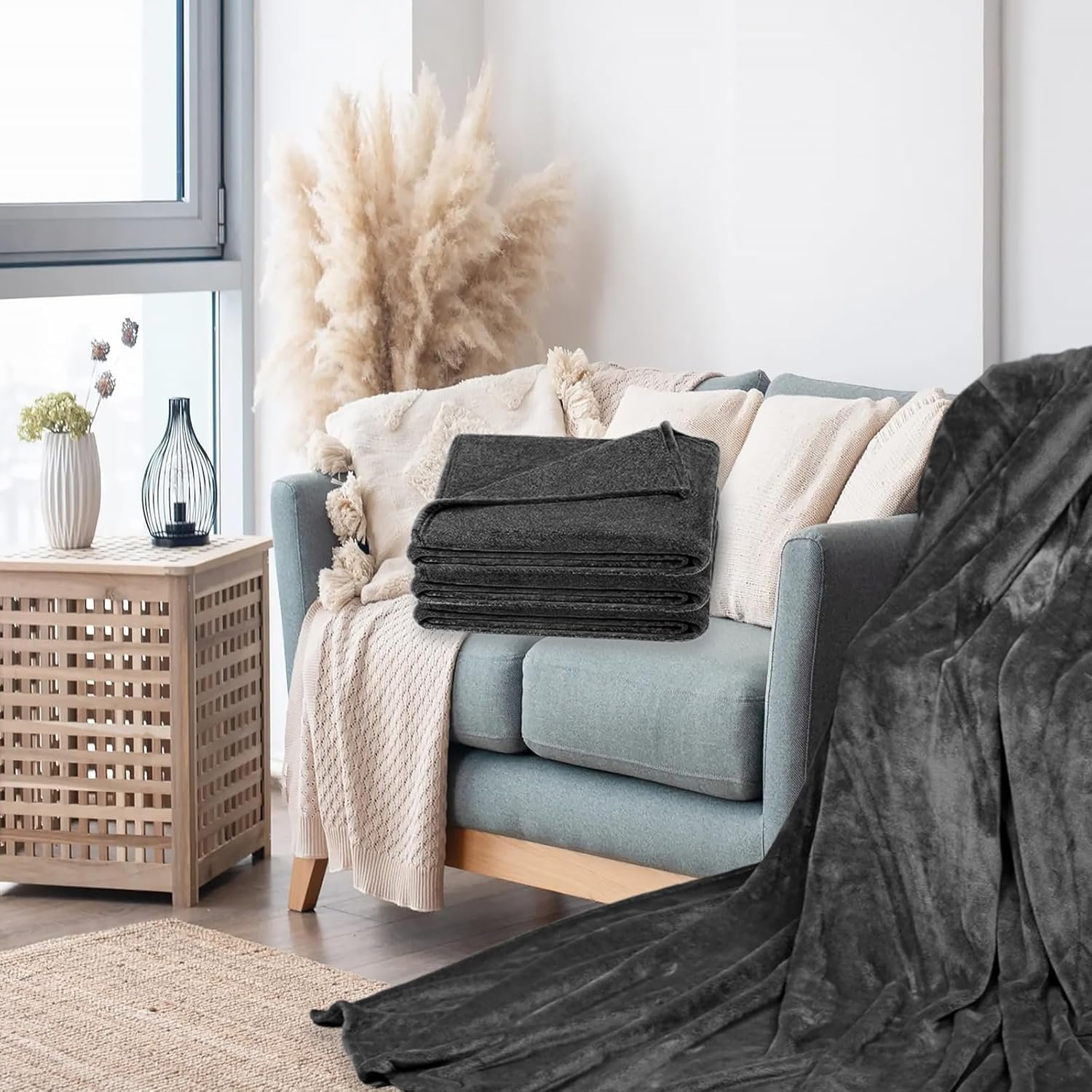 Покрывало Hengsong Мягкое 220 x 240 Серый, фото №7