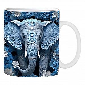 Кружка Кофейная Elephant 350 мл, Кружка с дизайном слона, Керамическая кружка для горячих напитков, Милая кружка с дизайном животных, Отличная кружка для подарка, Уникальная кофейная кружка со слоном, Для супа, Виски - Фото 1
