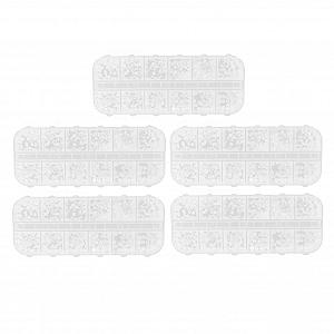 Блестки Набор жемчужин с плоской задней частью Полукруглые жемчужины для домашнего DIY и профессионального дизайна ногтей Макияж лица и поделки 5 коробок Жемчужины для ногтей, 2 мм 2,5 мм 3 мм 4 мм - Фото 1