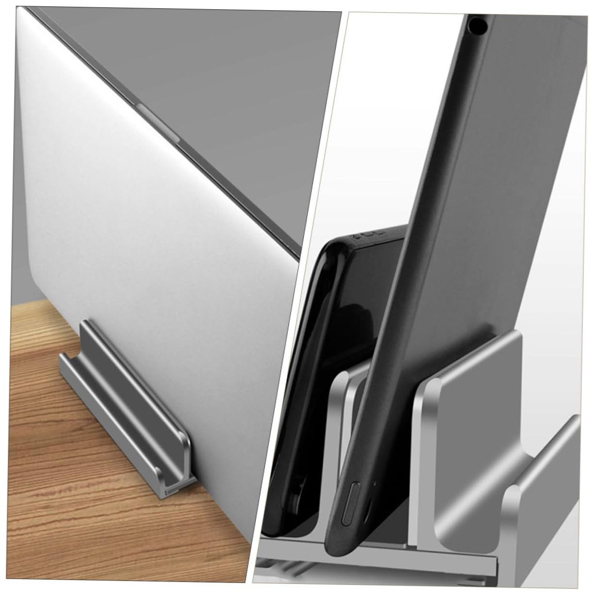 Регульована підставка для ноутбука Veemoon з вертикальним тримачем, ергономічна, компактна, сумісна з більшістю ноутбуків і планшетів, міцна, фото №8